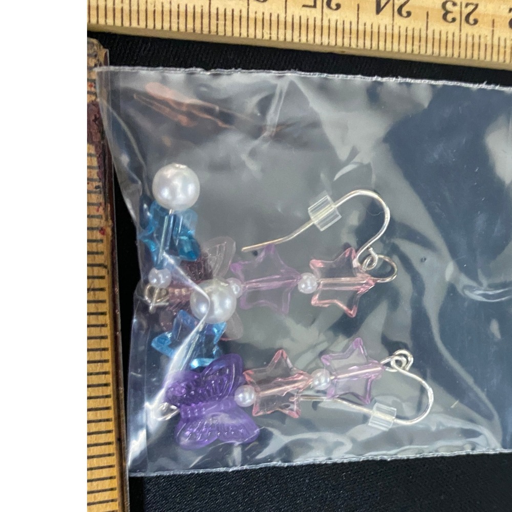 Cute Star Butterfly Bead Dangle Earrings‎ for Women Y2K Kawaii Jewelry